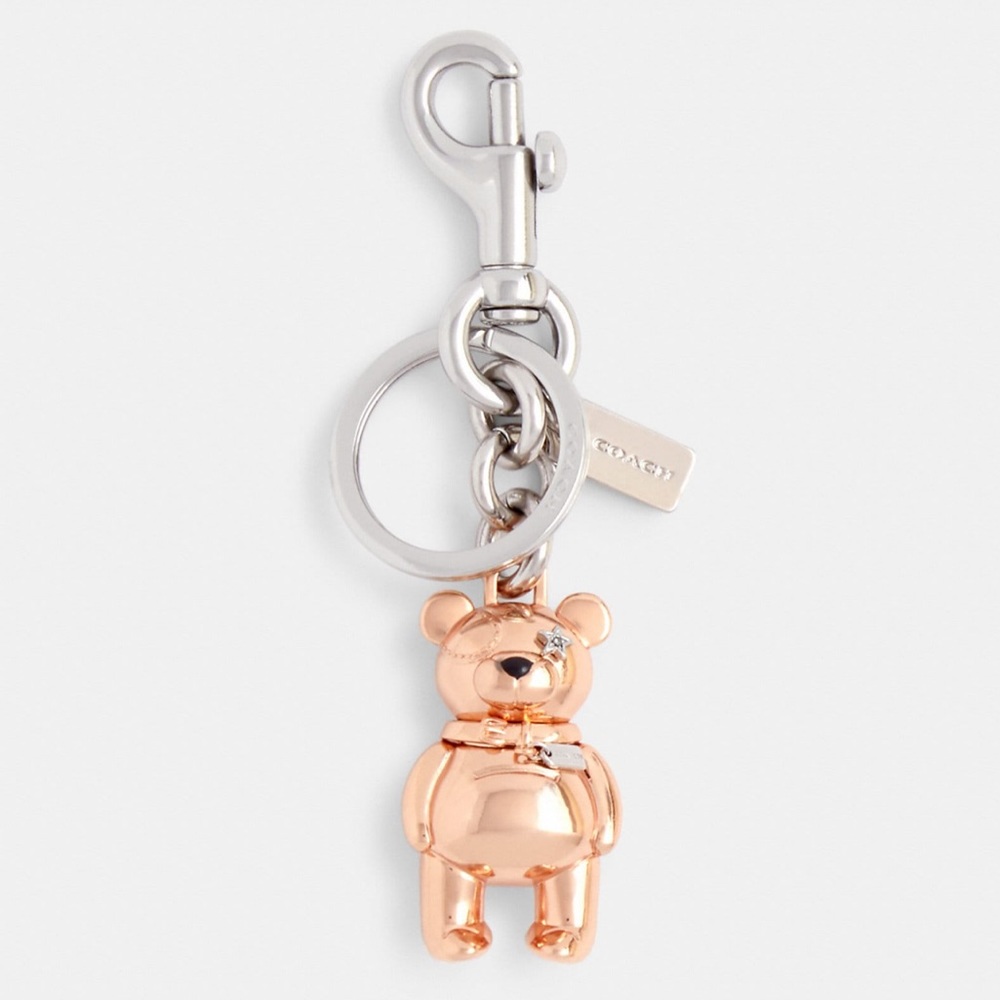 Coach Rose Gold Bear Key Holder